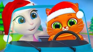 КОТЕНОК БУБУ #74 мультик игра про котика / Кот смотрит Говорящего Тома и Анджелу #ПУРУМЧАТА
