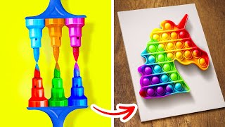 KIAT MENGGAMBAR DAN SENI FANTASTIS || Ide Kerajinan dan Teknik Melukis DIY oleh 123 GO! Like