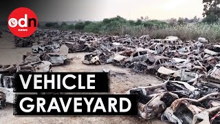 Harrowing Footage Shows Hundreds of Wrecked Cars From Nova Festival Attack