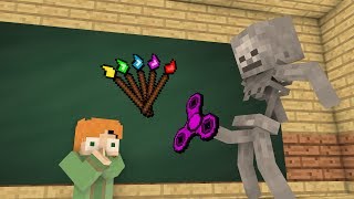 Monster School Mobs : Fidget spinner Challenge & Drawing - Minecraft Animation