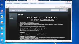 create html resume