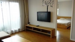 タイ湖東岸にある「さくらHoa Anh Dao幼稚園」近くの格安新築サービスアパート（2Bed）