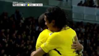 El GOLAZO de Cavani con asistencia de taco de Mbappé