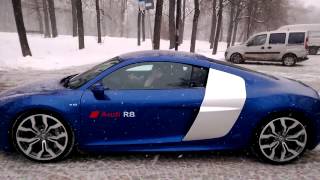 Audi R8 V10 2013 On Snow In Warsaw