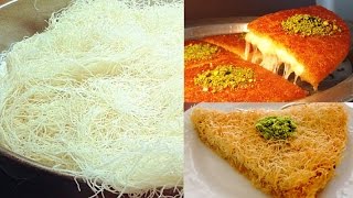 Как делают тесто Кадаиф (десерты Кадаиф, Кюнефе)