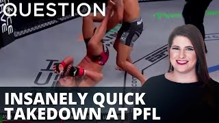 Insanely quick takedown at Professional Fighters League