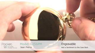 Jean Pierre Gold Plated Double Hunter Mechanical Pocket Watch G256PM