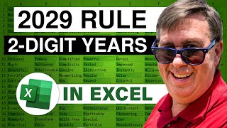 Excel Fix 2029 Rule for 2-Digit Year - 2458