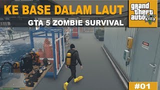 GTA 5 ZOMBIE SURVIVAL - MINTA BANTUAN KE BASE MILITER #01