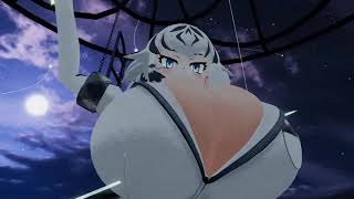 Azulie Zeiro VRCat MMD with very big white tiger