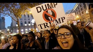 Anti-Trump protests get violent but one city takes peaceful approach  HD