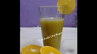 Bebidas, JUGO DIURETICO, Receta # 177, naranja y kiwi