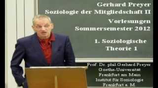 Preyer: Soziologie der Mitgliedschaft II - 1. Soziologische Theorie 1
