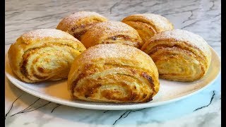 Слойки - Улитки с Творогом(Ооочень Вкусно) / Puffs With Cheese / Быстрая Выпечка / Пошаговый Рецепт