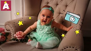 Первая фотосессия малышки в 7 месяцев! Фотографируемся всей семьей! Baby portfolio! Make photos!