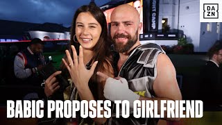 SHE SAID YES! Alen Babic Proposes To Girlfriend During Post-Fight Interview