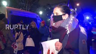 Poland: Pro-choice activists protest in Warsaw as parliament debates abortion bill