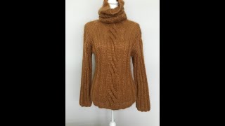 Свитер с косой по вашим просьбам.Cable knit sweater.