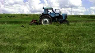 Косим сено с роторной косилкой К.Р.Р-1.85 с Трактором МтЗ 80