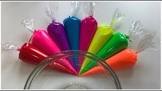 Mixing Melted Slime With Piping Bags Slime | Full Color Slime
