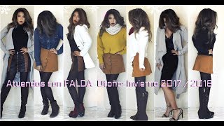 ?Atuendos con FALDA  Otoño-Invierno 2017 / 2018 ? (Outfits Fall-Winter with Skirt) | auroramakeup