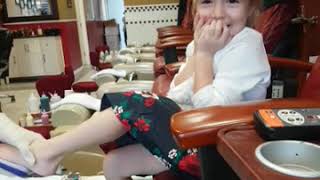 Tickle toes on her 5th Birthday