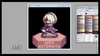 【ドット絵メイキング】　NieR:Automata　ヨルハ二号B型