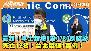 2022.05.10【台灣向前行 Part1】 最新！本土新增5萬0780例確診 死亡12名！台北突破1萬例！