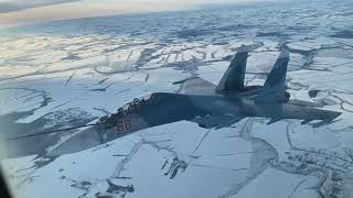 Дозаправка в воздухе в небе над Липецком