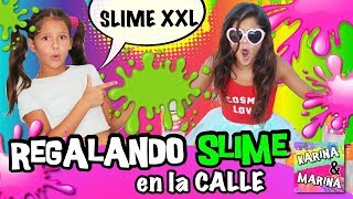 ? ¡¡REGALANDO SLIME POR LA CALLE!! ? Hacemos SLIME GIGANTE XXL CHALLENGE y SORPRENDEMOS  A FANS ?