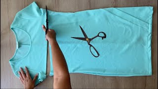 Reciclo Hermoso VESTIDO IDEA to RECYCLE OLD DRESS - TRANSFORMAR Ropa - DIY...