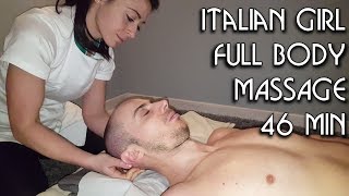 ? Italian Girl Massage -  ASMR no talking video - whole 46 min