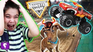 MONSTER TRUCK JAM! El Torro Loco Track and Video Game App PLAY with HobbyKidsTV