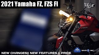 2021 Yamaha FZ, FZS FI BS6 Gets New Colour, Bluetooth – Prices Increased || NEW YAMAHA FZ
