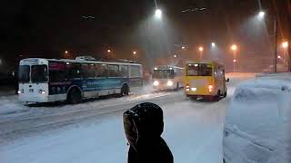 Вальс троллейбуса. 18 декабря 2017. Житомир.
