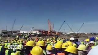 Казахстан поселок Тенгиз 29.06.2019 беспорядки  драка якобы из за переписки в Ватсаппе