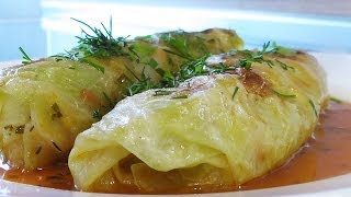Голубцы, фаршированные овощами и рисом видео рецепт. Великий пост.