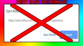 How to remove the 'Open Roblox' pop up || ROBLOX Tutorial