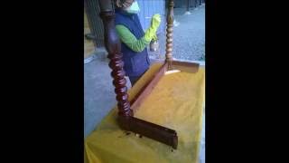 éclaircissage table chêne 6 pieds