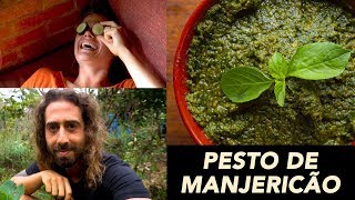 MOLHO PESTO DE MANJERICÃO COM AMENDOIM, FÁCIL E BARATO