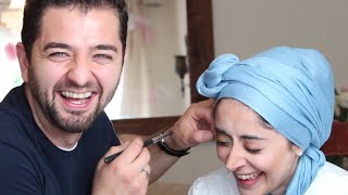 HUSBAND DOES MY MAKEUP (MUST WATCH)