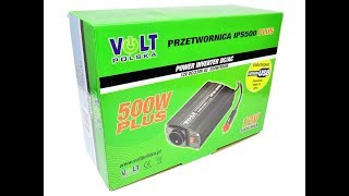 IPS-500+ Przetwornica napięcia 12V/230V Volt 350W/500W - Test 09.2018