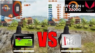 [TEST] PUBG Lite on the SSD vs HDD | Ryzen 3 2200G + Vega 8 | 8GB RAM