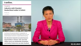 Сара Вагенкнехт: Наше правительство Германию из промышленного лидера сделает отсталой страной!