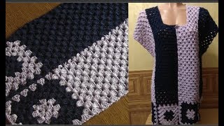 Кардиган с квадратами