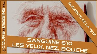 Etude de portrait  à la sanguine 610  de chez Conté à Paris