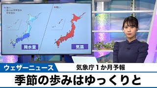 気象庁1か月予報　冬の訪れはゆっくりと