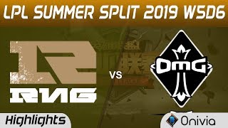 RNG vs OMG Highlights Game 1 LPL Summer 2019 W5D6 Royal Never Give Up vs Oh My God LPL Highlights by