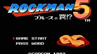 【FC】 ロックマン5 クリア (62:22 ED込)