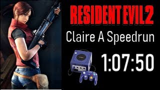 Resident Evil 2 Claire A Speedrun 1:07:50 (Gamecube)